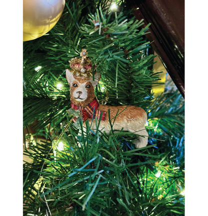 Corgi with Crown Decoration