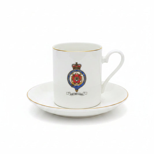 Britannia Colour Crest Espresso Cup and Saucer