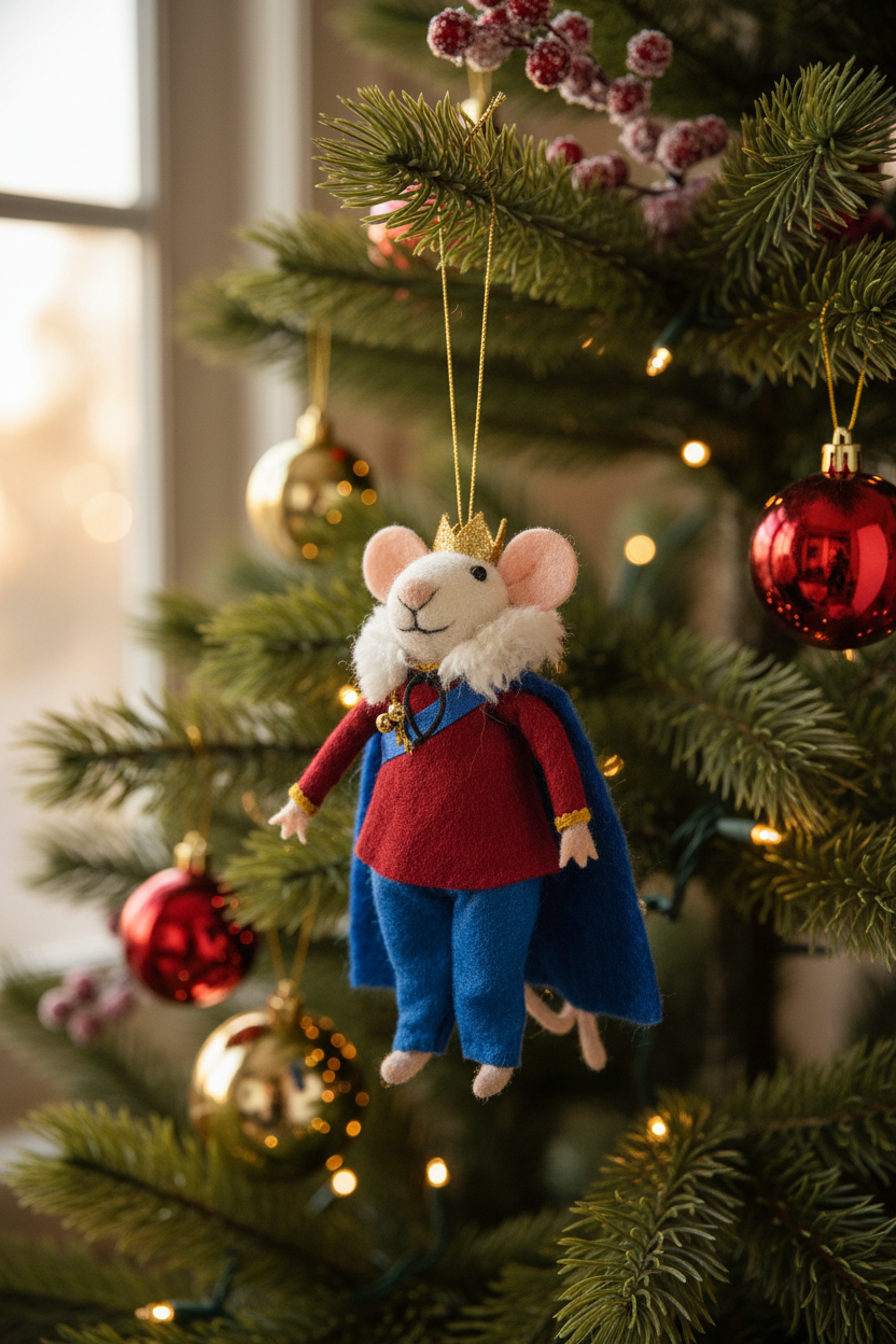 King Mouse Felted Decoration