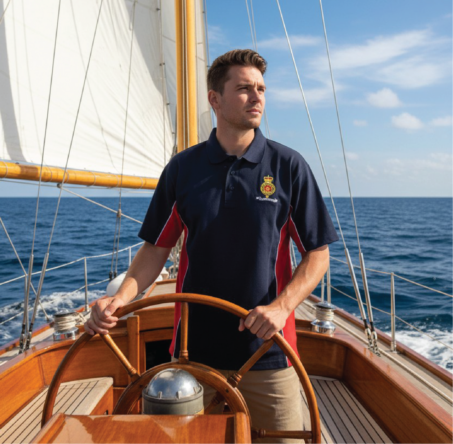 Britannia Navy & Red Polo Shirt