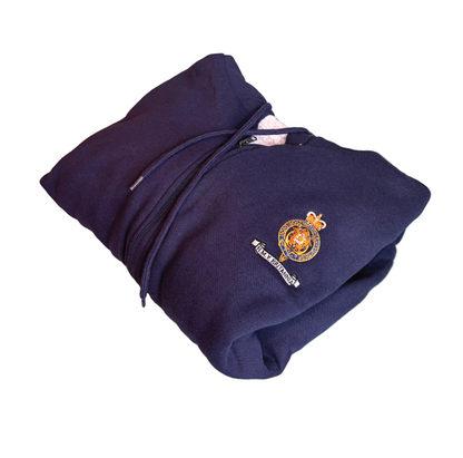 Britannia Crest Sherpa-Lined Hoodie Sweatshirt