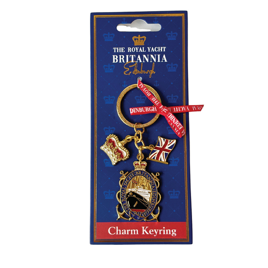 Britannia Shield Keyring with Charms