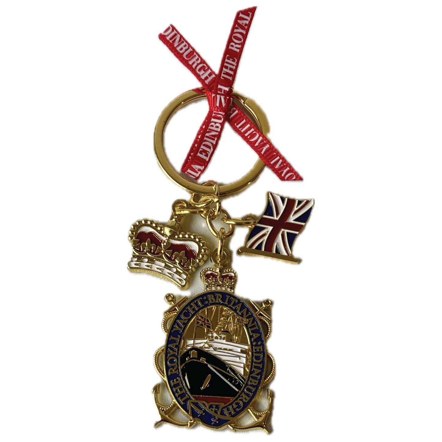 Britannia Shield Keyring with Charms