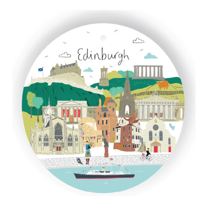 Edinburgh Skyline Ceramic Decoration