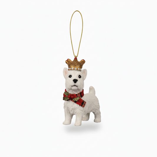Westie with Crown Decoration
