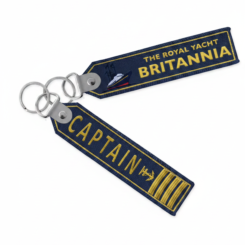 Double-Sided Britannia Woven Keyring